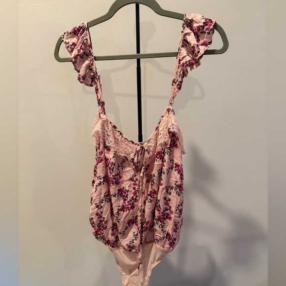 Intimately Free People Take It Away Bodysuit Pink Combo | Size Medium | NWOT - Picture 7 of 10